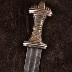 Deepeeka Angelsächsische Schwert Fetter Lane, Damaststahl Stahl -Keltische, griechische und römische Schwerter Verkaufsladen angelsaechsische schwert fetter lane damaststahl s 2