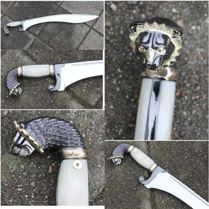 Falcata Mit Löwenköpfen 4 Falcata Mit Löwenköpfen – Bild 2