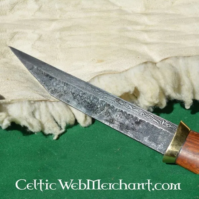 Ulfberth Germanisches Kurz Seax Von Damaszener Stahl 5 Ulfberth Germanisches Kurz Seax Von Damaszener Stahl – Bild 3