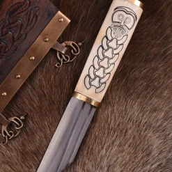 Deepeeka Kleiner Nordischer Wikinger-Sax Mit Verziertem Beingriff -Keltische, griechische und römische Schwerter Verkaufsladen kleiner nordischer wikinger sax mit verziertem bei 2