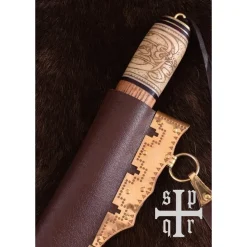 SPQR Viking Seax Mit Knotenmotiv, Damaszenerstahl -Keltische, griechische und römische Schwerter Verkaufsladen viking seax mit knotenmotiv damaszenerstahl 4