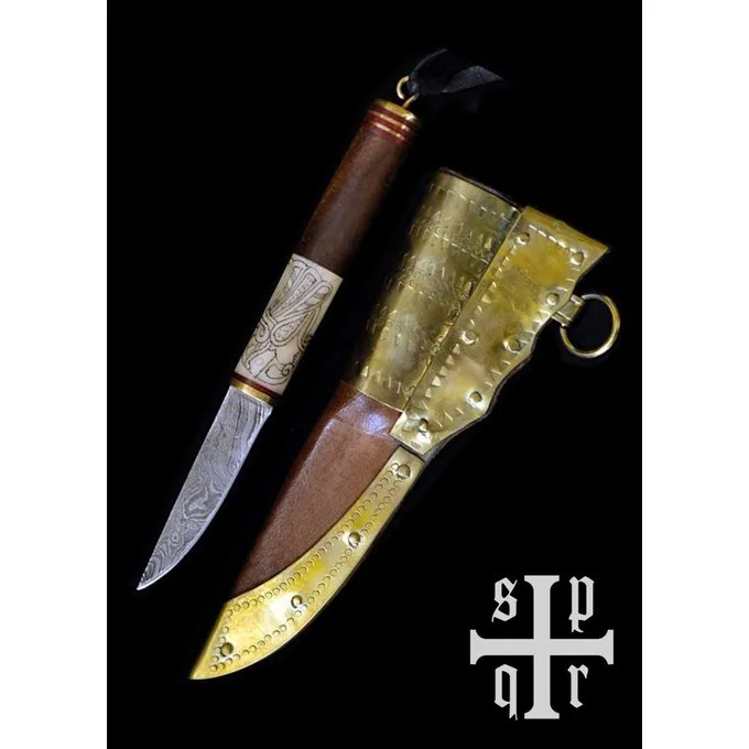 SPQR Wikingermesser Odins Rabe, Damaszenerstahl 5 SPQR Wikingermesser Odins Rabe, Damaszenerstahl – Bild 3