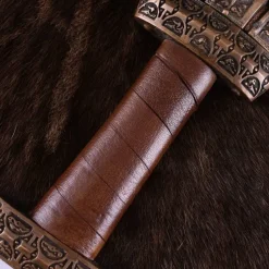 Deepeeka Wikingerschwert Insel Eigg, Ledergriff, Temperiert -Keltische, griechische und römische Schwerter Verkaufsladen wikingerschwert insel eigg ledergriff temperiert 4